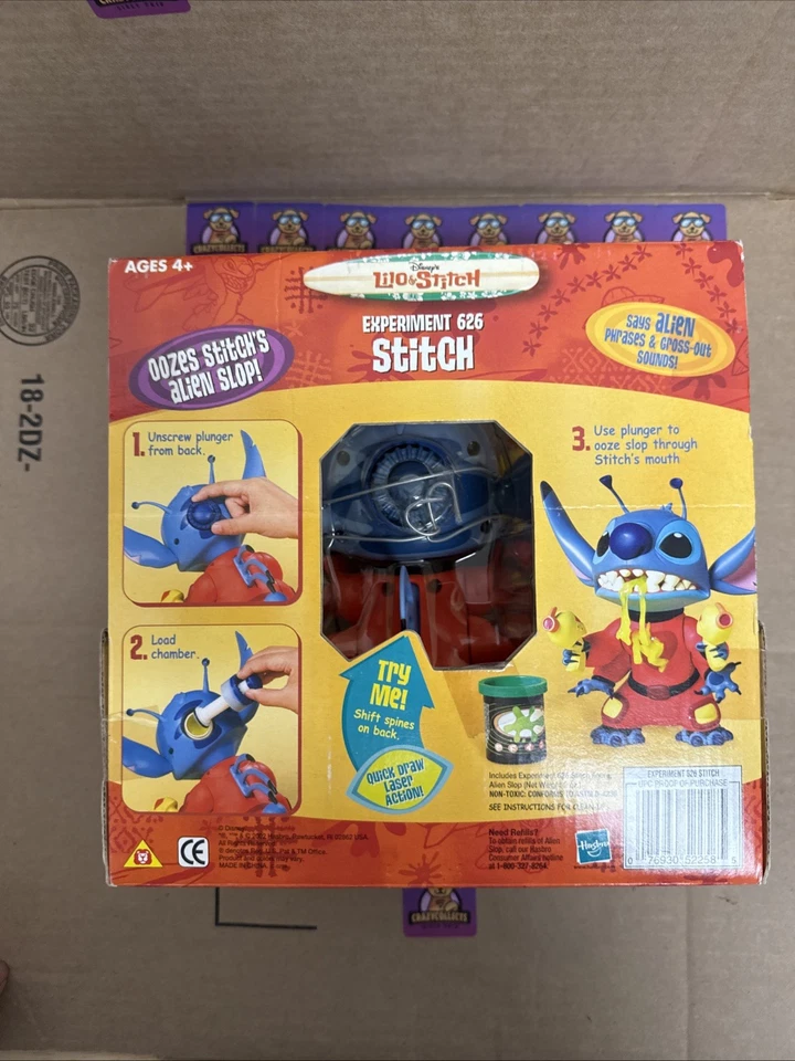 Figura parlante Disney Lilo & Stitch Experiment 626 con Slop Hasbro 2002 Foto 2 de 2