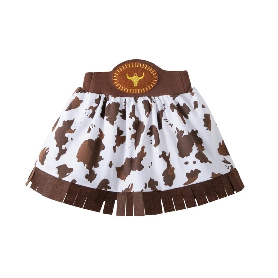 Vestido Disfraz Vaquera Occidental Niño Pequeño con Chaleco y Sombrero para Halloween 2T-3T Foto 3 de 4