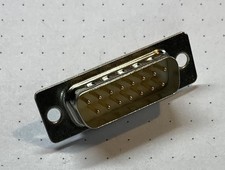 DB-15 Plug, Male Pin Connector, Solder Cup, NorComp Brand, 1 Each