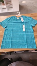 Cat And Jack Blue Striped Short Sleeved Large 10/12 Shirt