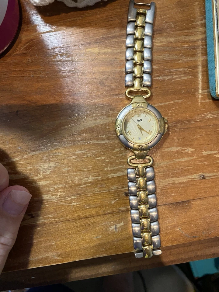 Vintage JAG Quartz Two Tone Women’s Watch Excellent - image 4 of 4