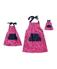 Dollie Me Girl Mommy and 18" Doll Matching Pink Apron Clothes Set American Girl