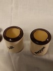 Vintage Retro Dawn Salt And Pepper Shakers Plastic Beige Brown Lids — photo 6