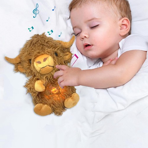 Cow Stuffed Animal Plush Toy Breathing Cow Toy Anxiety Plush Toy With Musical - Picture 11 of 17