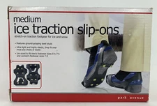 Ice Traction Slip-Ons Uni-size Mens 5 1/2-7 1/2 & Women’s 7-9 By Park Avenue New
