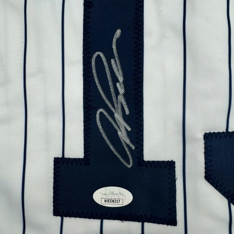 Autographed/Signed Alex Rodriguez New York Pinstripe Baseball Jersey JSA COA - Image 3 of 4