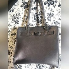 Marc Fisher Day by Day Belted Tote Bag Handbag, Deep Grey