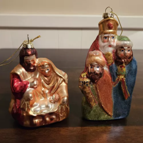 Vintage 3 Three Wise Men RAUCH Christmas Ornament & Nativity