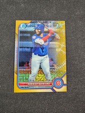 2022 Bowman Chrome Mega Ronnier Quintero Prospect Gold Mojo Refractor 10/50