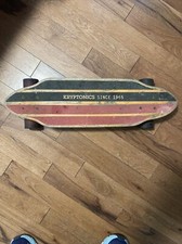 KRYPTONICS 26" Classic Cutaway Cruiser Wooden Skateboard Red/Black