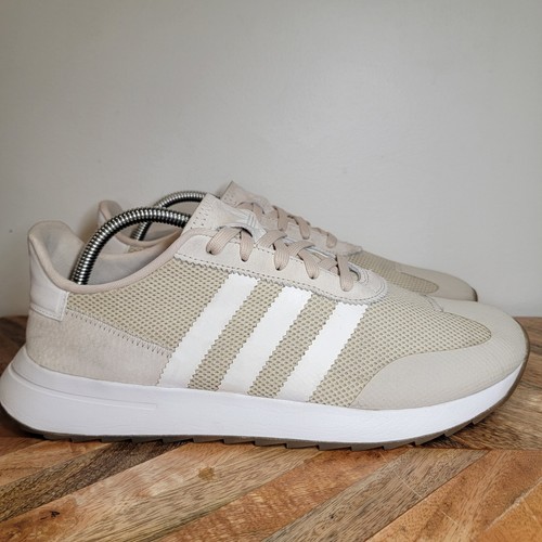 Adidas Womens Athletic Low Sneakers Tennis Shoes Size 11 Beige White B37144