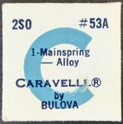 NOS NEW Genuine Bulova Caravelle Cal. 2SO - Watch Mainspring - Part# 53A