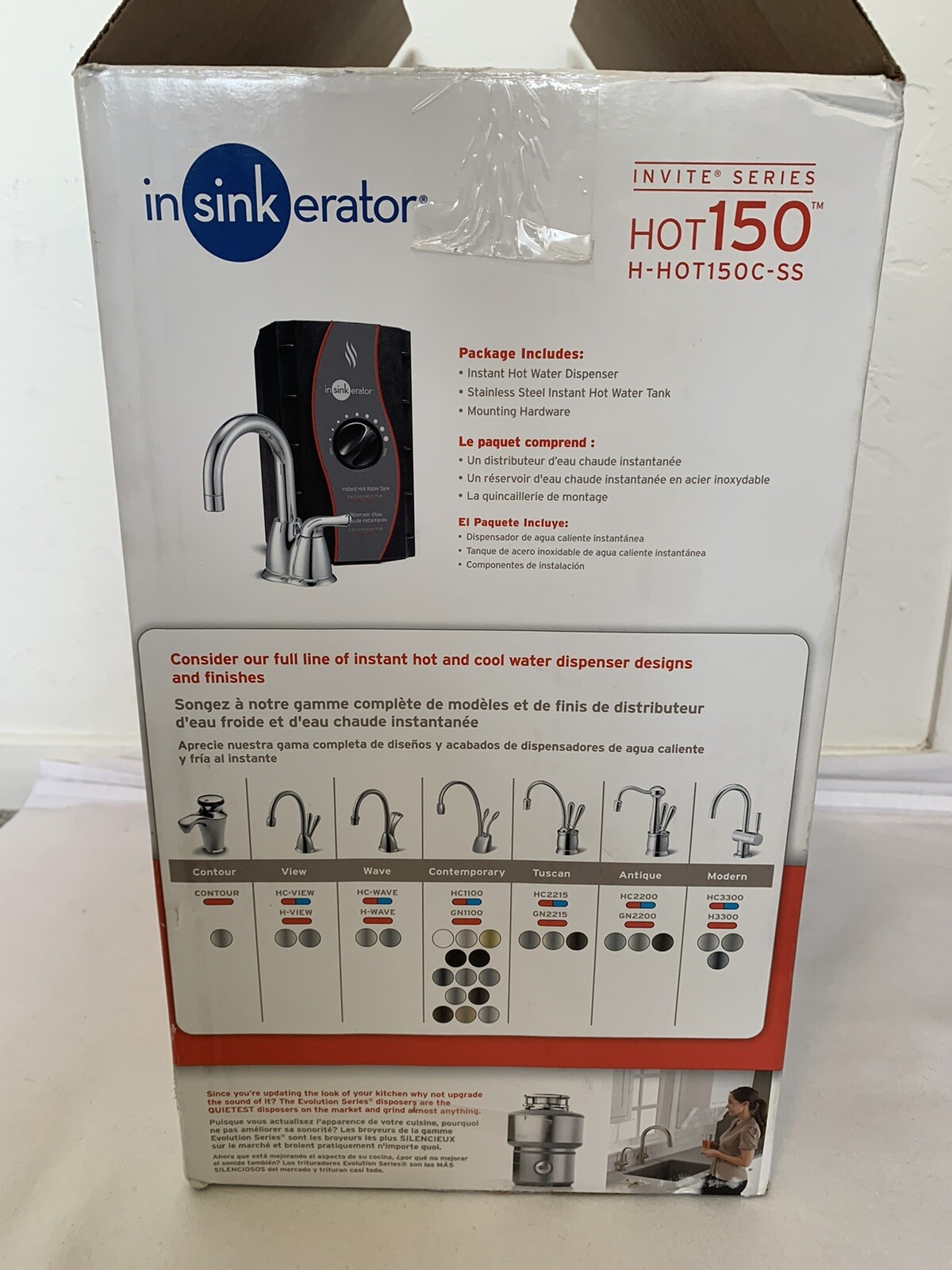 InSinkErator HOT150 Instant Hot Water Dispenser System Faucet & Tank