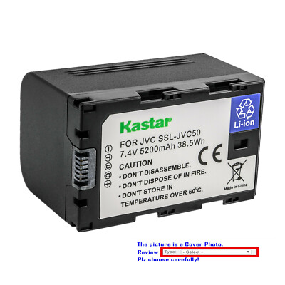 Kastar Replacement Battery for JVC SSL-JVC50 JVC50 & JVC GY-HM200 Video Camera