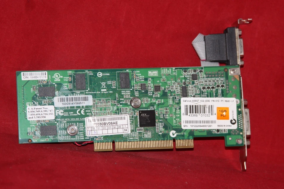 EVGA Nvidia GeForce 9400 GT, 1GB DDR2, PCI Graphics Card (01G-P1-N948-LR) - Image 2 of 4