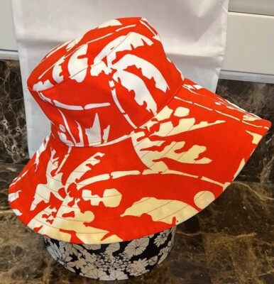 Trina Turk-COCONUT TREES SHADE HAT-Posable Brim-in Cherry  display picture 3