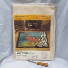 Aunt Lydia's Punch Needle Rug Canvas MOUNTAIN KING 937 34X48 Deer Stag