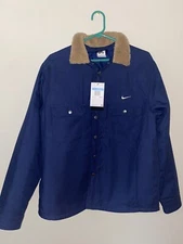 NIKE SB MENS PADDED FLANNEL SKATEBOARDING JACKET NAVY BLUE SIZE MEDIUM NWT $180