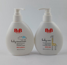 2 PACK B  B BABY LOTION AND SHAMPOO  BATH 6.76 FL OZ