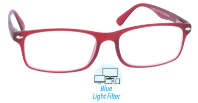 BLUE-BLOCKER BluebreaX-83 Brille für ermüdungsfreies Sehen in BORDEAUX | NEU 
