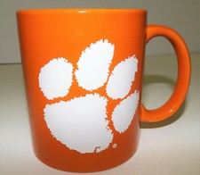 Clemson Tigers NCAA paw print mug orange white