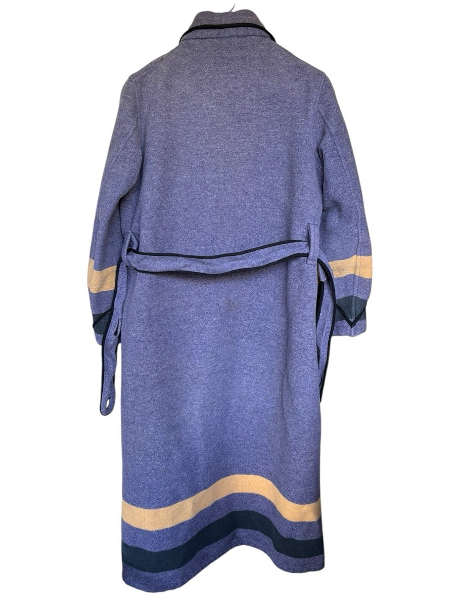 1940s West Point Military Academy Cadet Wool Robe Coat With Belt 