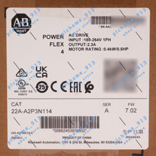 2024 New Allen Bradley 22A-A2P3N114 PowerFlex 4 AC Drive 240VAC 0.5 HP