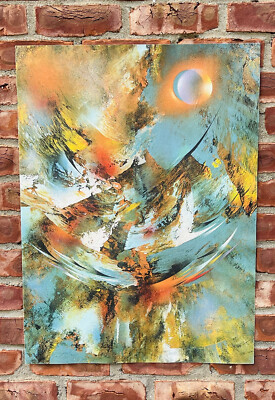 Mexican Abstract Artist Leonardo Nierman L/E Signed Print. Cosmic Energy Series