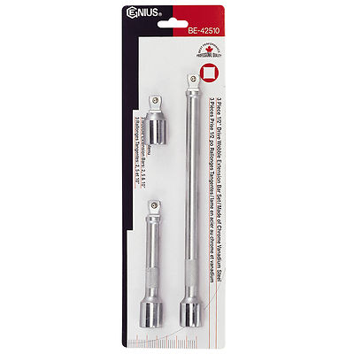 New 1/2'' Driver 3pcs(2'',5'',10'') Wobble Extension Bar Set BE-42510