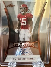 Xavier McKinney 2020 Leaf Trinity Clear Bronze ON CARD AUTO