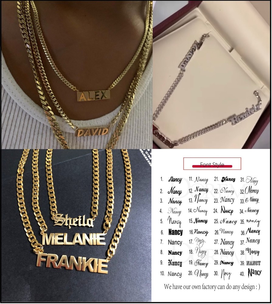 Personalized Name Necklace for Women and Girls – Stainless Steel Custom Jewelry