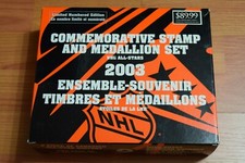 2003 NHL ALL-STARS COMPLETE COMMEMORATIVE SET - HOCKEY PUCK + BOX + WAFER