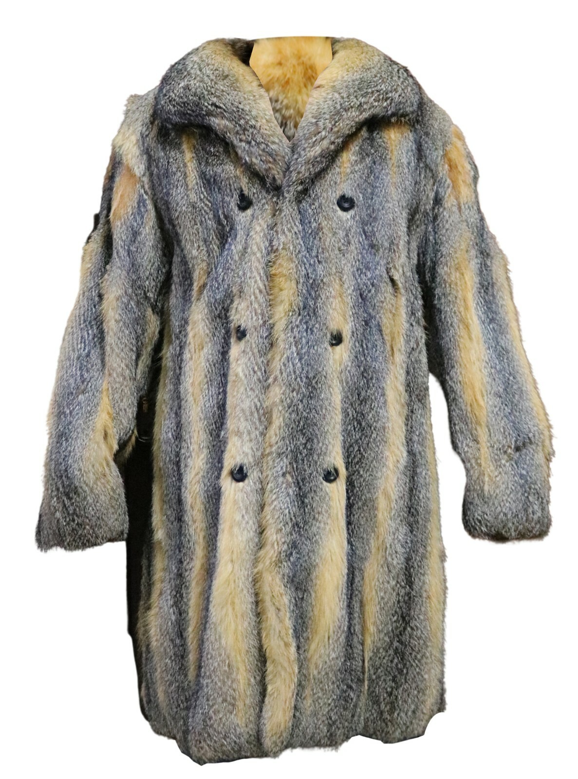 Grey Real Fox Fur Unisex Coat