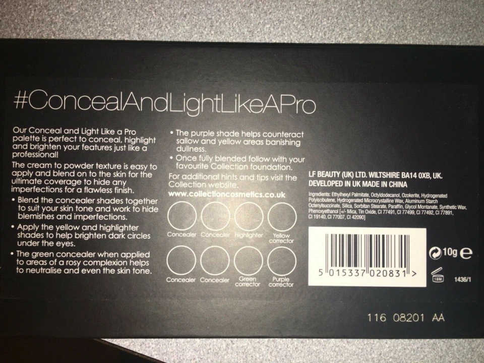 Collection 2000 Conceal And Light Like A Pro Concealer Make-up Pallette (New) - Image 3 of 3