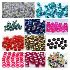 50pcs Crystal Beads Rondelle 6mm Glass Loose Spacer Findings DIY Craft Jewellery