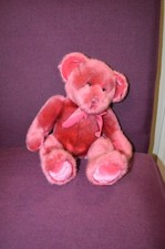 Teddy Bear Russ Berrie And Company "Cheri" Dark Deep Pink 16" E8