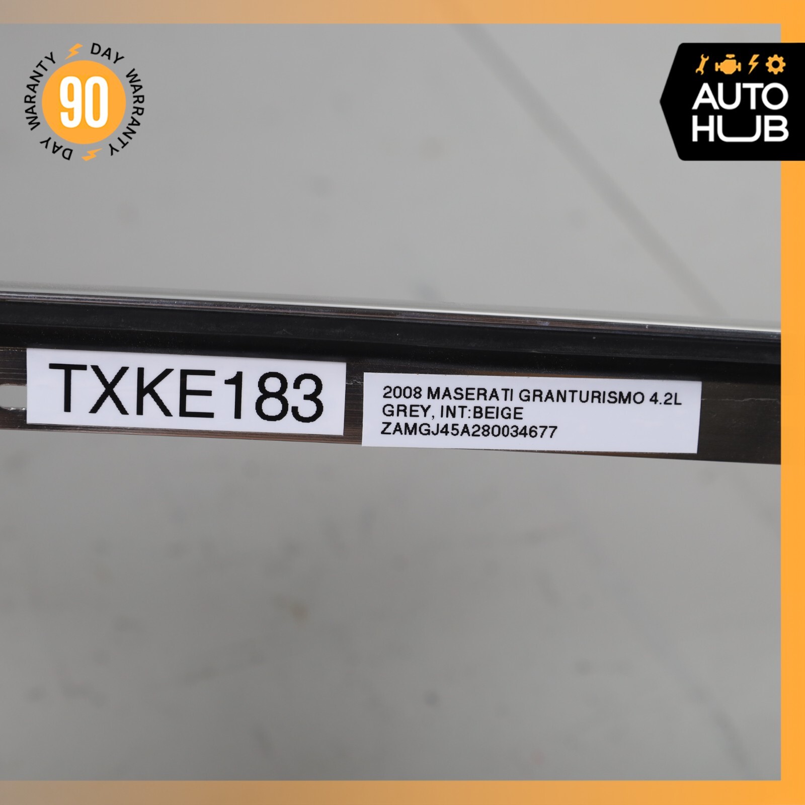 08-19 Maserati GranTurismo S M145 Exterior Door Upper Molding Trim Set of 2 OEM