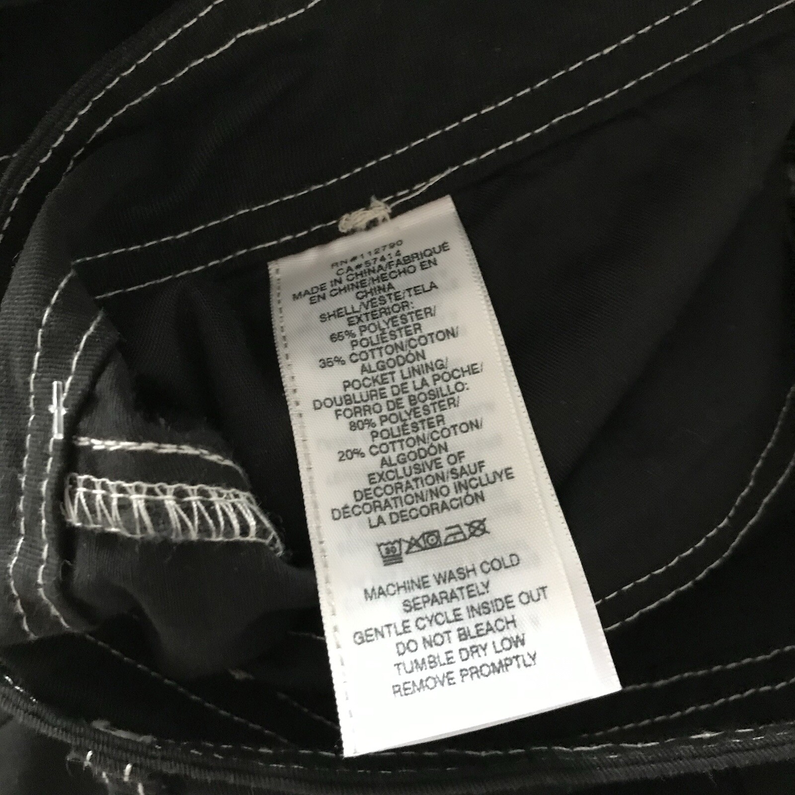 TRUE RELIGION Cargo Pants Mens 36x32 Jet Black Loose Baggy  Work Wear NEW thumbnail 6