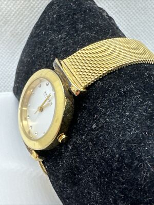 Skagen 107SGGD Women\'s Gold Tone Stainless Steel Analog Dial Quartz Watch AEA209 Skagen Diamond Quartz Gold Tone Watch - Etsy main image 4