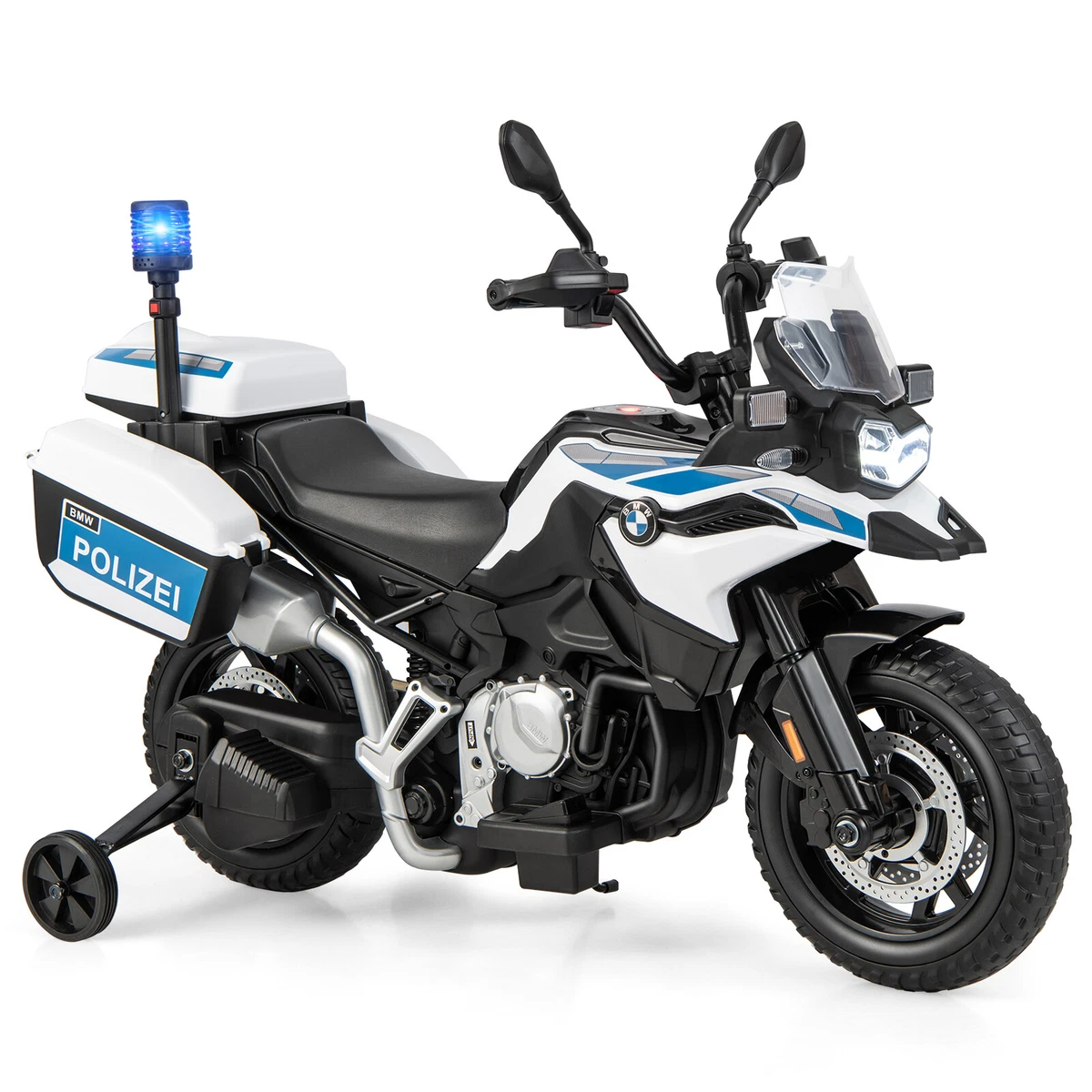 12V Kids Ride On Police Motorcycle Licensed BMW Dirt Bike w Light