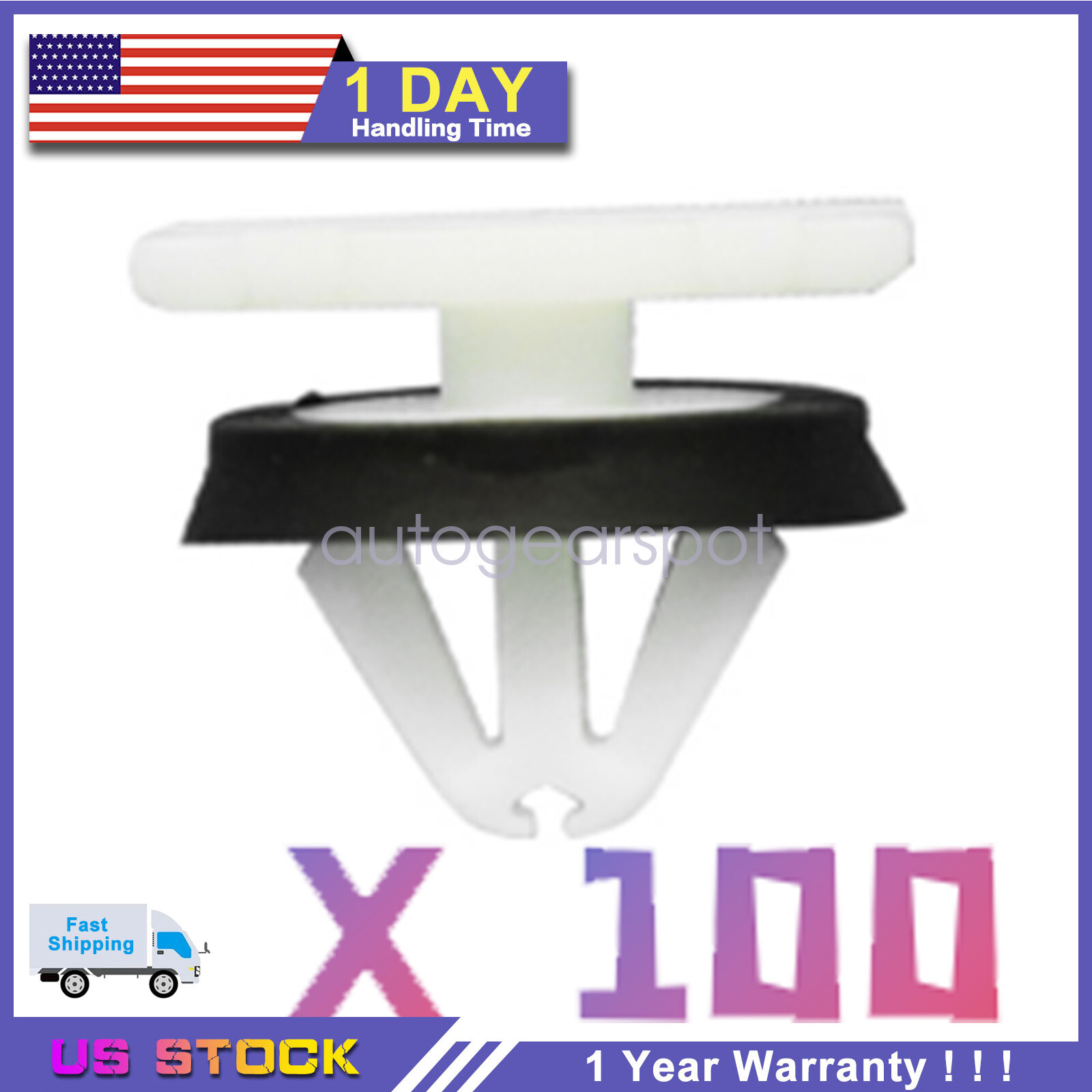 100PCS Buick Chevrolet Rocker Panel Clips Trim Mountings Screws