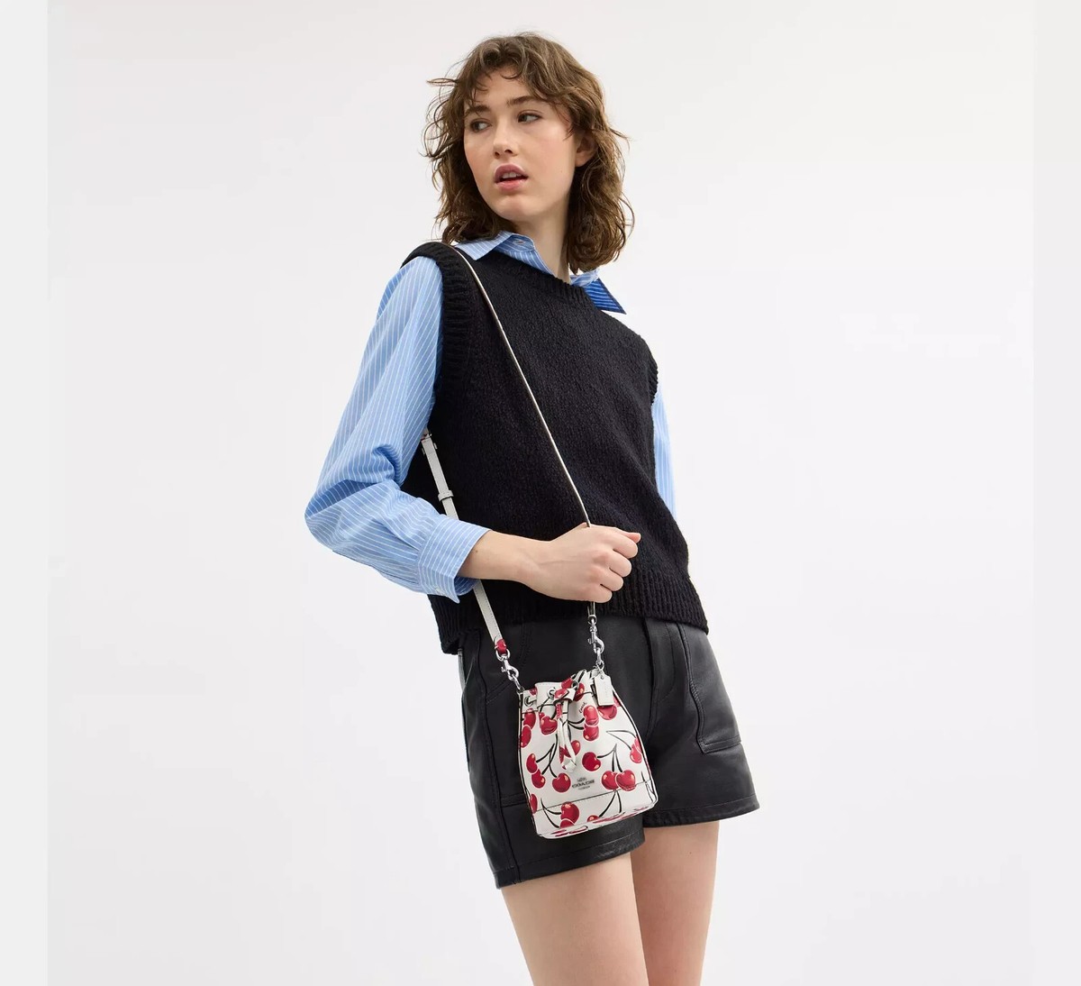 NWT Coach Mini Bucket Bag With Cherry Print 🍒 | eBay