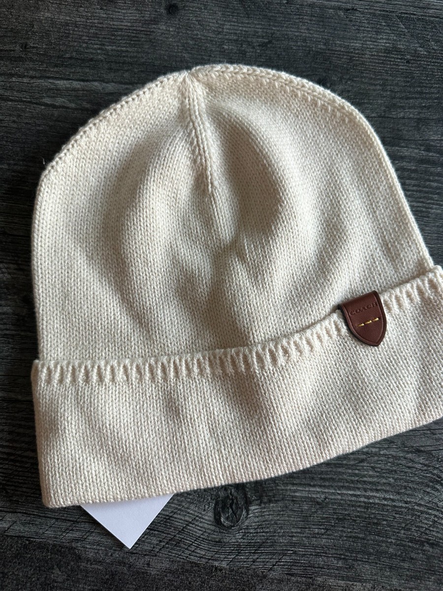 Coach Patch Rib Knit Wool Blend Beanie In Gray NWT Coach Signature Beanie Grey – Supplied Fashion main image 4