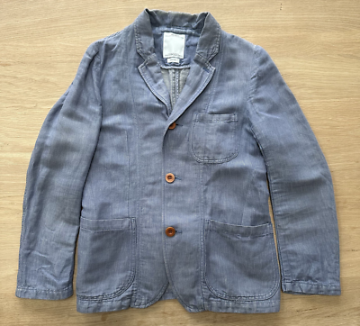 Visvim Academia Light Indigo Blazer Jacket Size 2 Small Made In  