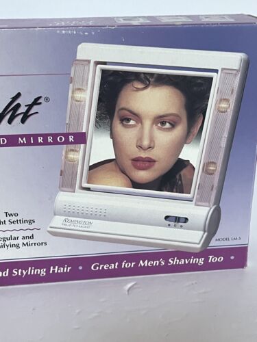 Remington True-to-Light Portable Lighted Mirror Vintage 1995 LM-5 New OPEN BOX - Picture 3 of 16