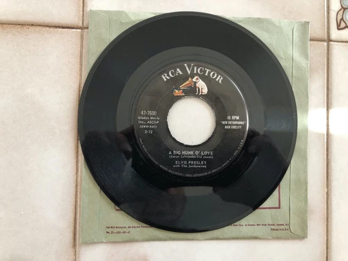 ELVIS PRESLEY~A Big Hunk Of Love / My Wish Came True~45~RPM~RCA~LABEL~EX