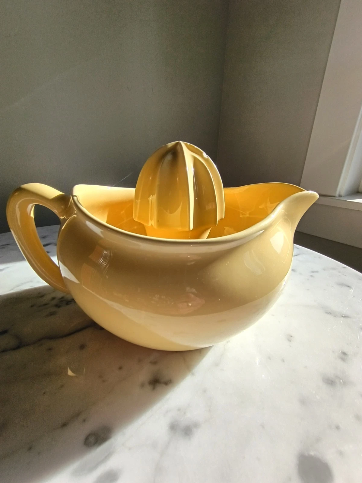Vtg Gladding McBean Franciscan JIFFY JUICER 30s Antique Pottery Citrus Reamer
