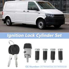 No.357905855A Ignition Lock Cylinder for VW Transporter Door Lock w/ 2 key Set