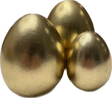 Set Di 3 Uova Di Pasqua Decorative in Terracotta – Decorazione per Pasqua – Mode