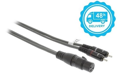 Nedis - 1,5 m Buchse XLR auf Cinch Stecker unsymmetrisches Kabel Stecker Leitung